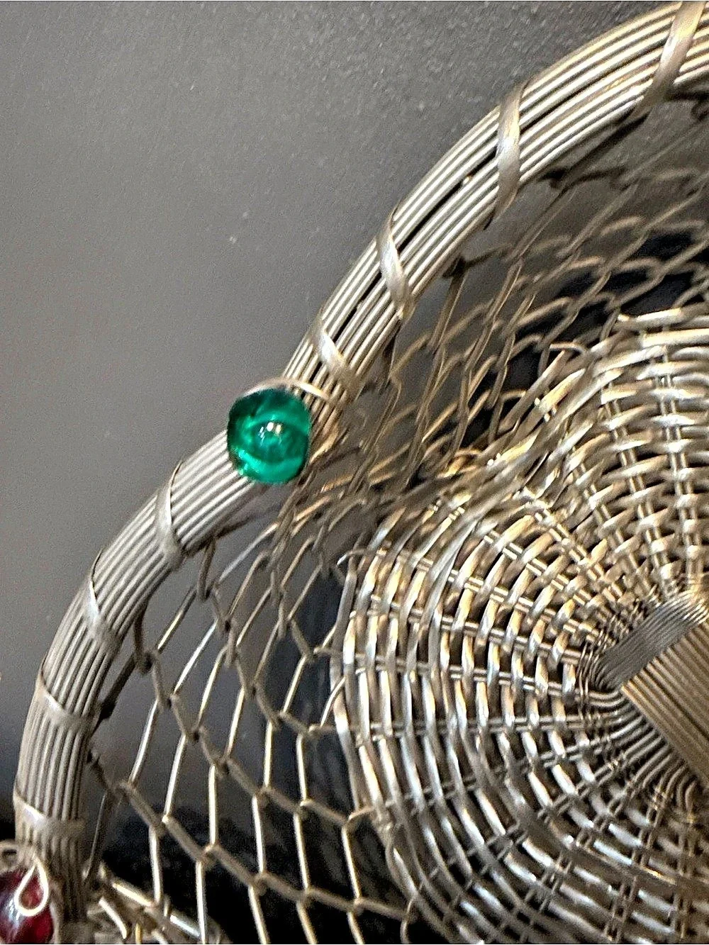 Dary Rees Original Wire Basket Set in Silver & Blue